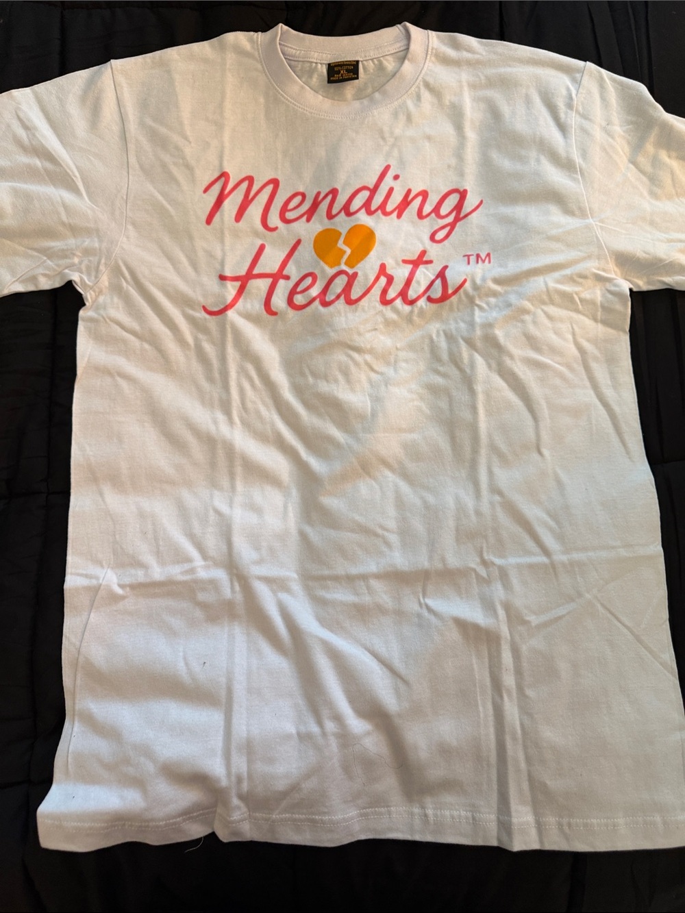 White women Graphic Tee - Pink & Yellow Logo